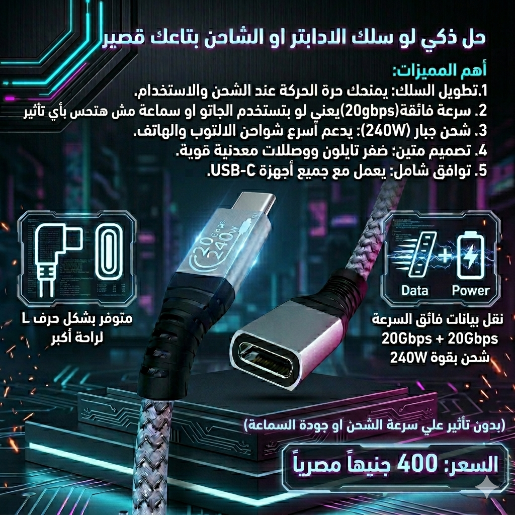 Type-C Extension Cable (1m)