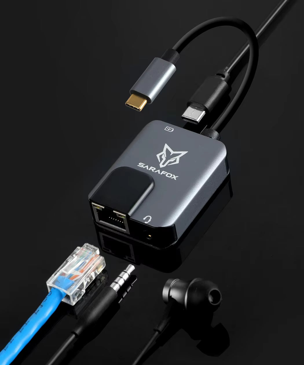 Sarafox 3-in-1 Type-C Adapter
