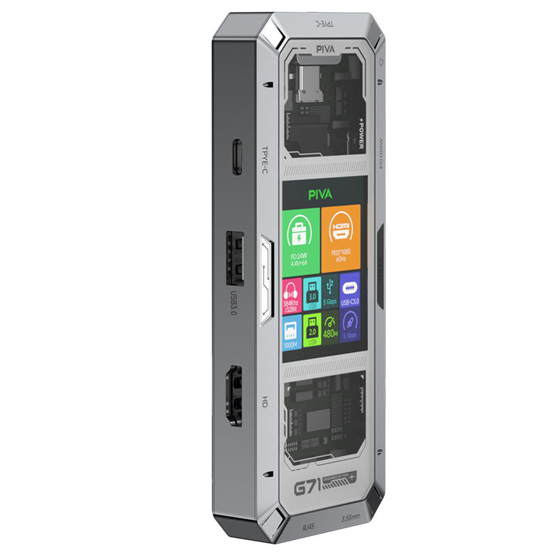 PIVA G71 E-Sports 7-in-1 Adaptor with Display