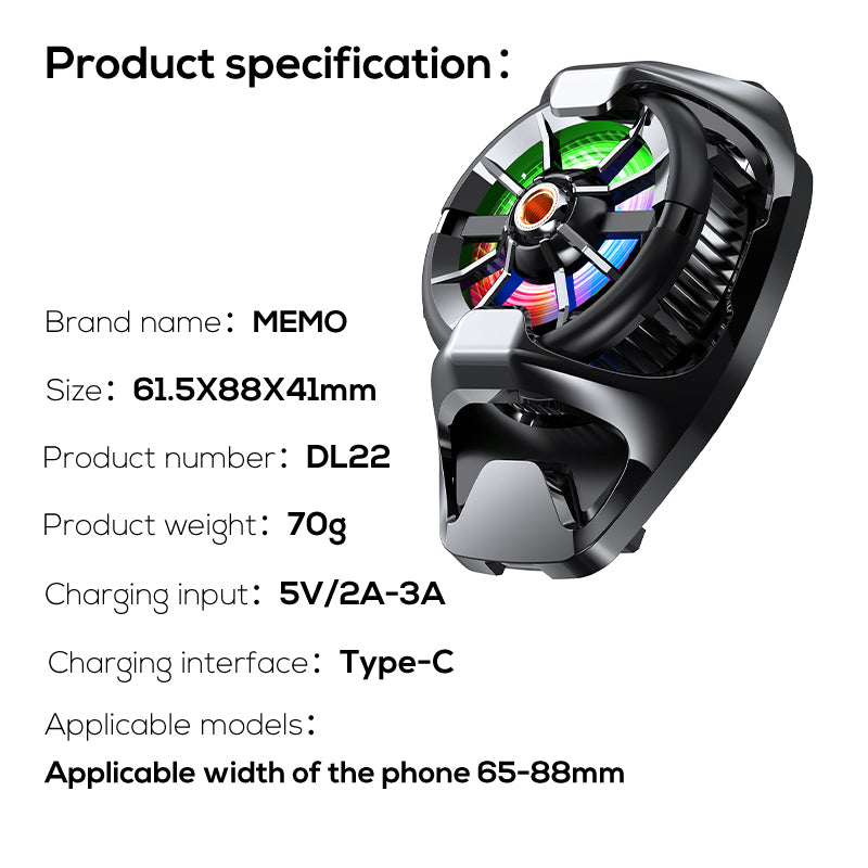 MEMO DL22 Backclip Phone Cooler