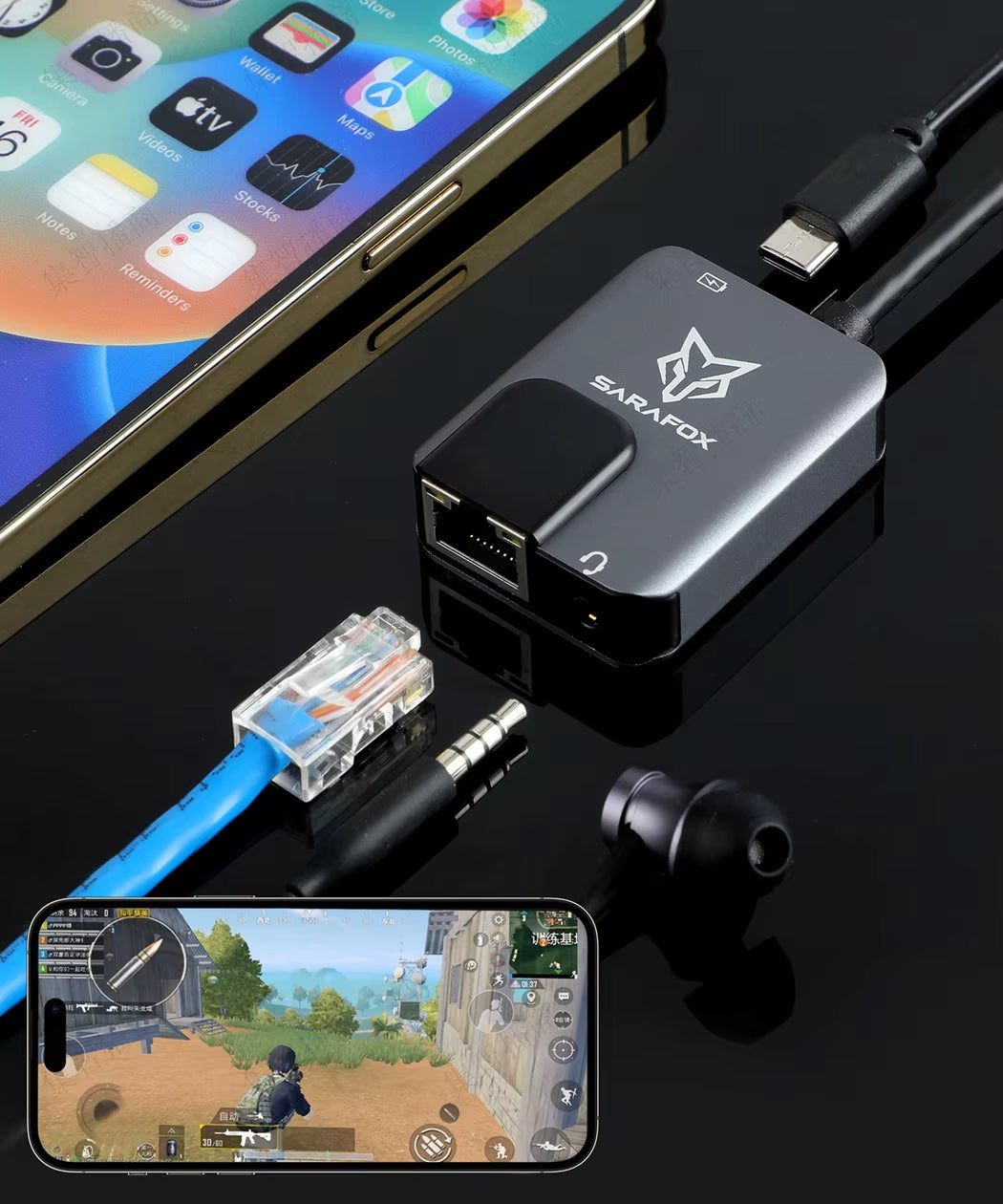Sarafox 3-in-1 Type-C Adapter