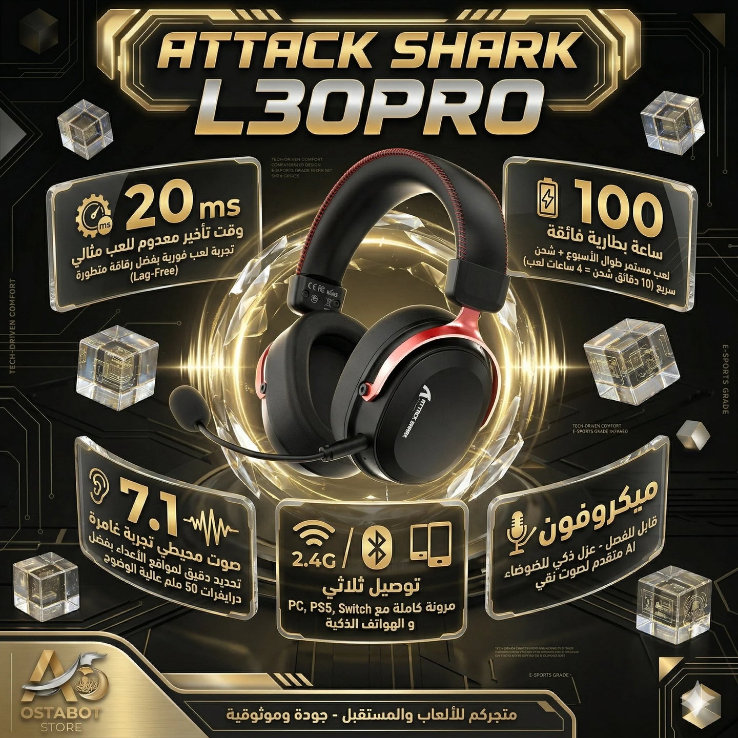 ATTACK SHARK L30PRO Gaming Headset