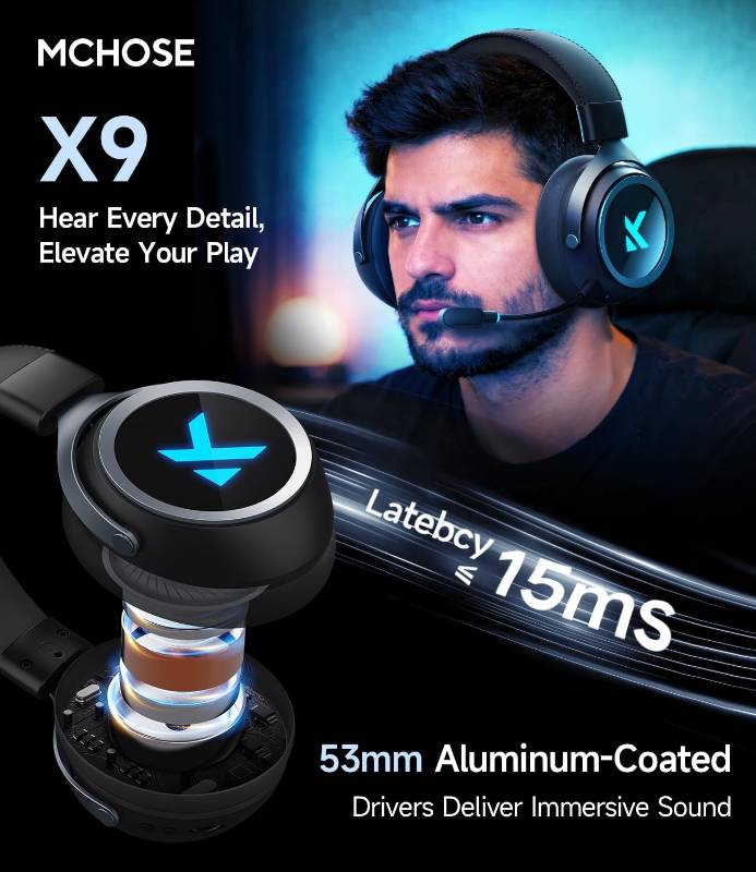 MCHOSE X9 Wireless Gaming Headset