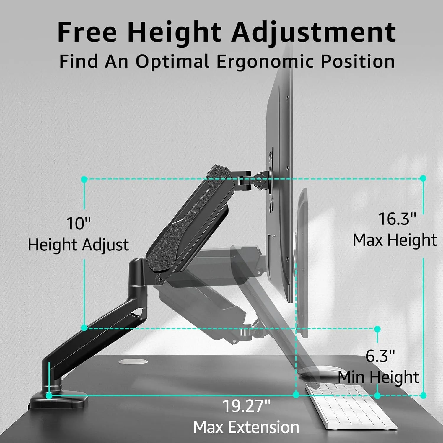 DY01 Premium Full-Motion Monitor Arm