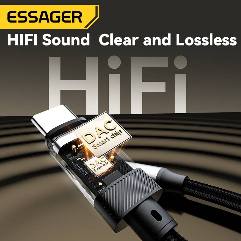 ESSAGER Type C to 3.5mm HIFI DAC