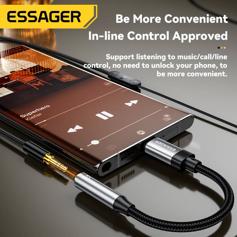 ESSAGER Type C to 3.5mm HIFI DAC